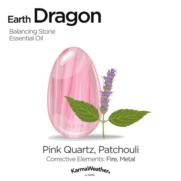Year of the Earth Dragon's balancing stone and essential oil