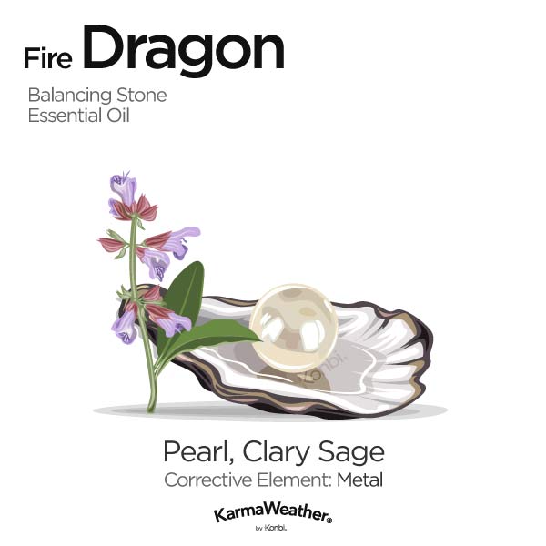 Year of the Fire Dragon's balancing stone and essential oil