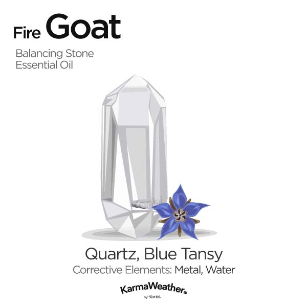 Year of the Fire Goat's balancing stone and essential oil