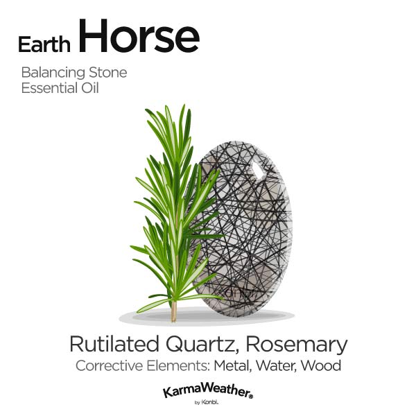 Year of the Earth Horse's balancing stone and essential oil