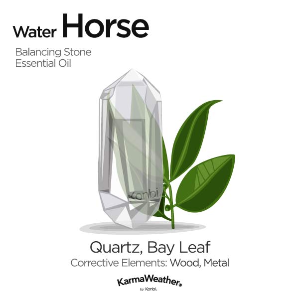 Year of the Water Horse's balancing stone and essential oil