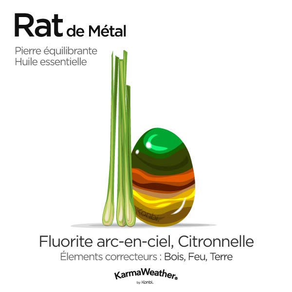 Rat de Métal: pierre équilibrante et huile essentielle
