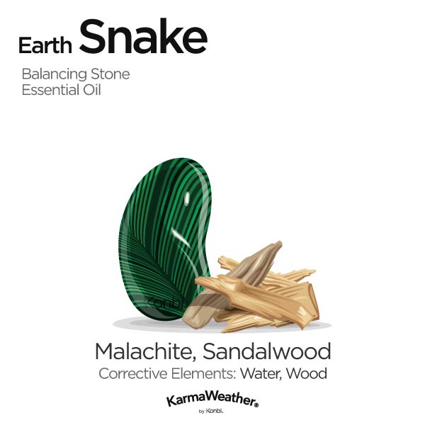 Year of the Earth Snake's balancing stone and essential oil