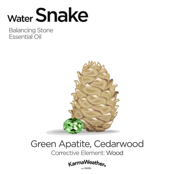 Year of the Water Snake's balancing stone and essential oil