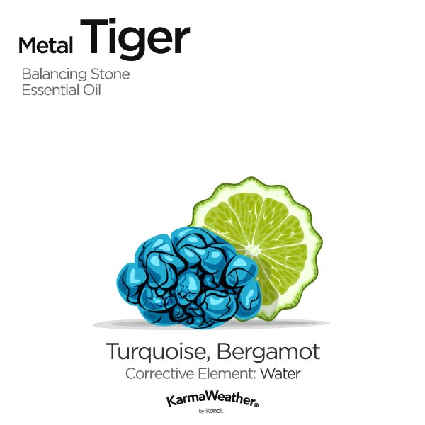 Year of the Metal Tiger's balancing stone and essential oil