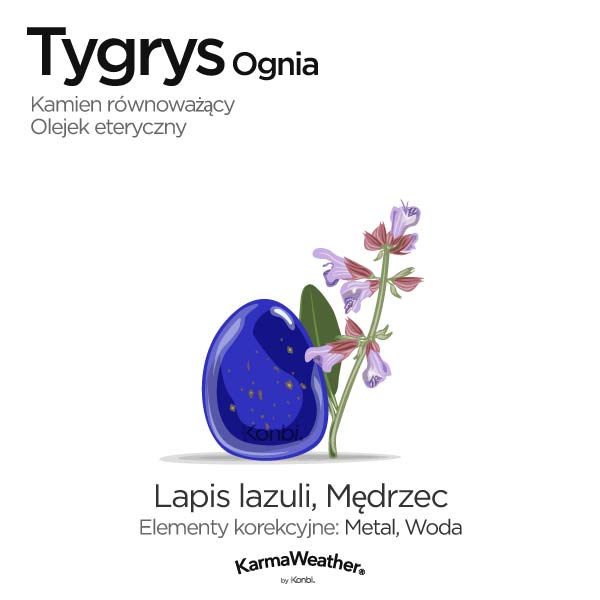 Tygrys Ognia: kamień równoważący i olejek eteryczny