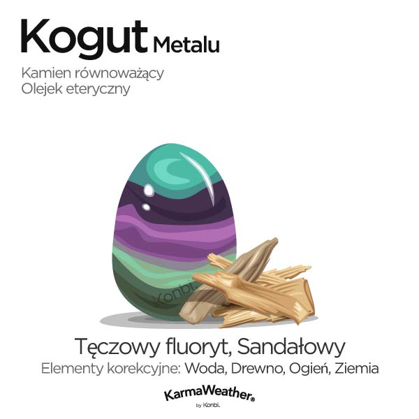 Kogut Metalu: kamień równoważący i olejek eteryczny