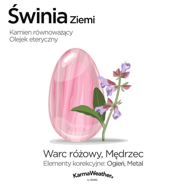 Świnia Ziemi: kamień równoważący i olejek eteryczny