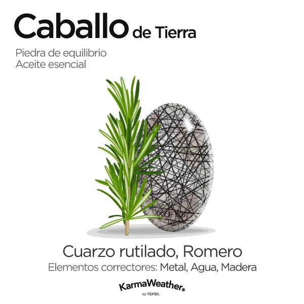 Caballo de Tierra: piedra de equilibrio y aceite esencial