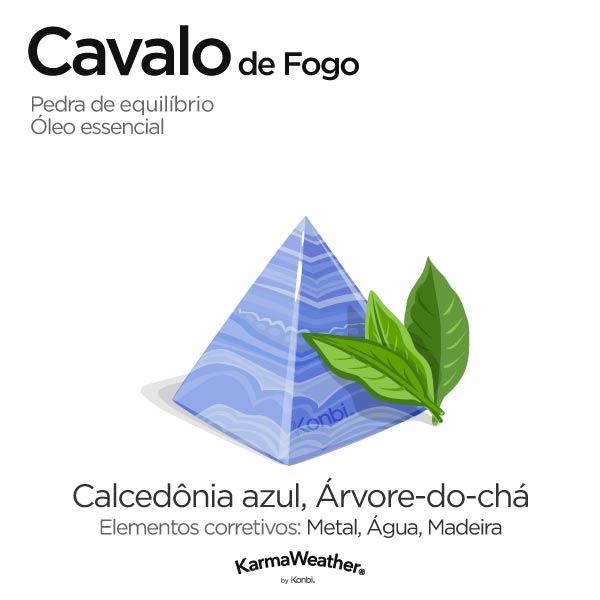 Cavalo de Fogo: pedra de equilíbrio e óleo essencial