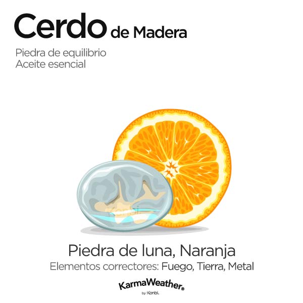 Cerdo de Madera: piedra de equilibrio y aceite esencial