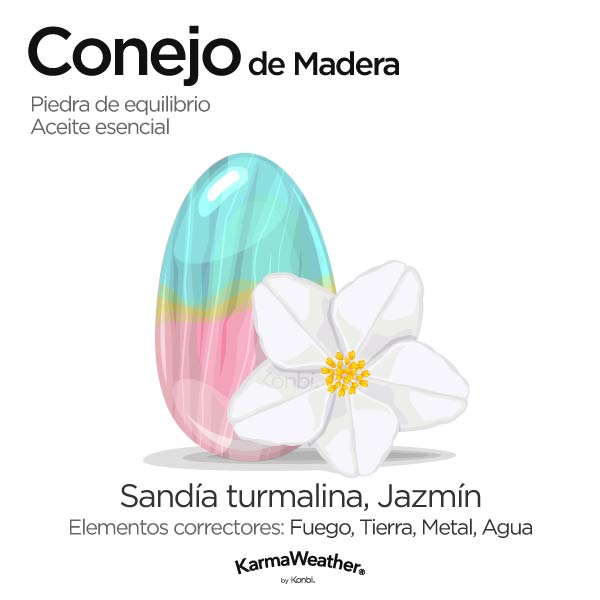 Conejo de Madera: piedra de equilibrio y aceite esencial