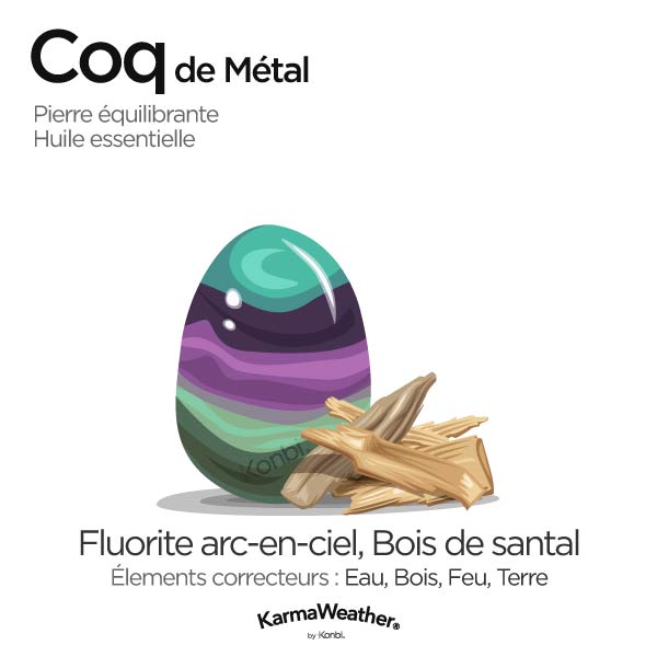 Coq de Métal: pierre équilibrante et huile essentielle