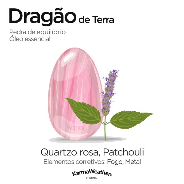 Dragão de Terra: pedra de equilíbrio e óleo essencial