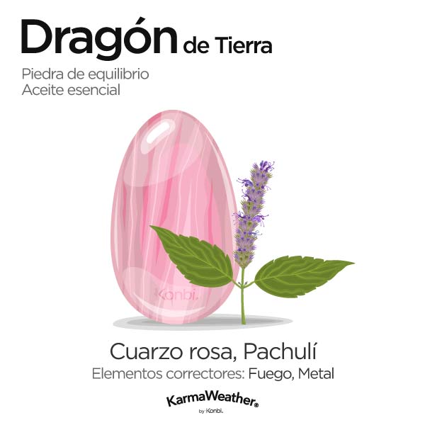 Dragón de Tierra: piedra de equilibrio y aceite esencial