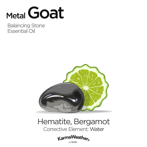 Year of the Metal Goat's balancing stone and essential oil