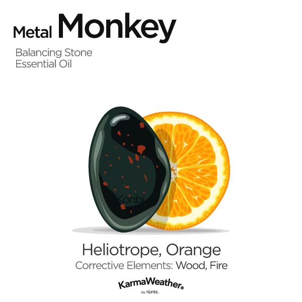 Year of the Metal Monkey's balancing stone and essential oil