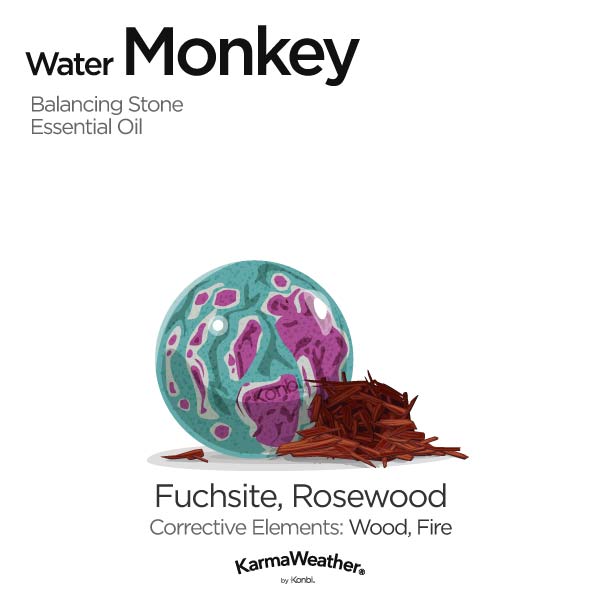 Year of the Water Monkey's balancing stone and essential oil