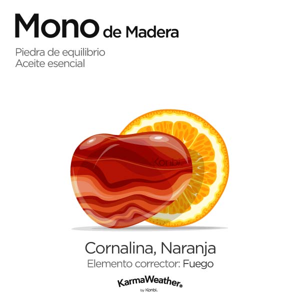 Mono de Madera: piedra de equilibrio y aceite esencial