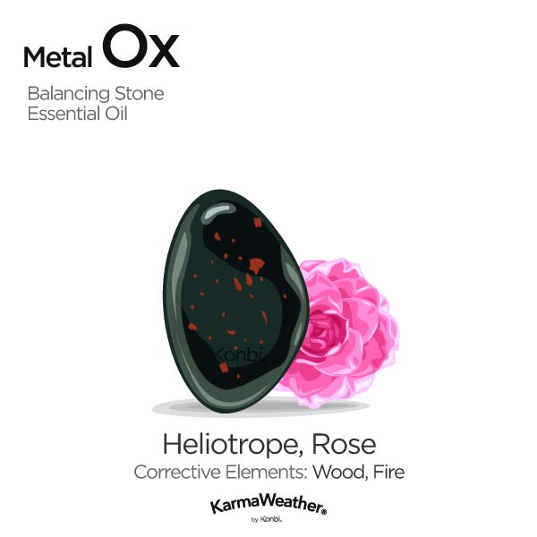 Year of the Metal Ox's balancing stone and essential oil