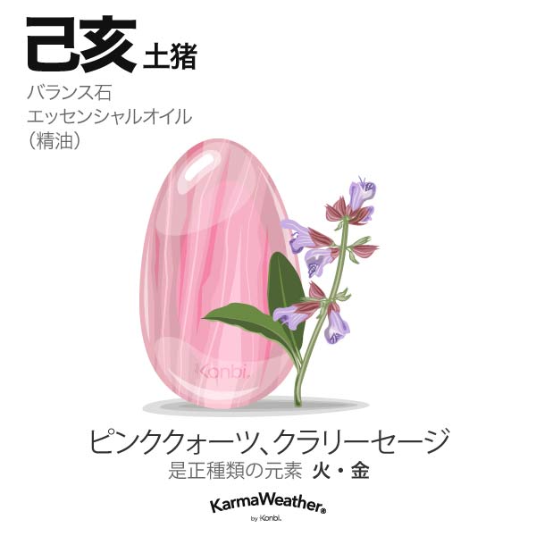 土猪(己亥):バランス石、エッセンシャルオイル