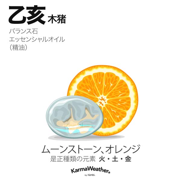 木猪(乙亥):バランス石、エッセンシャルオイル