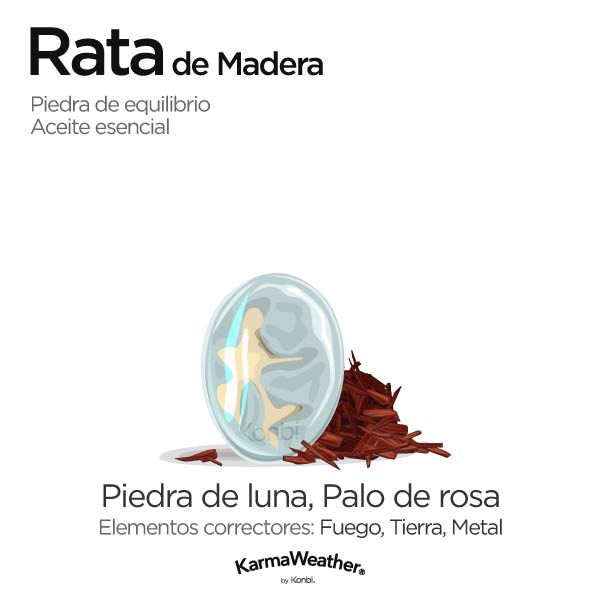 Rata de Madera: piedra de equilibrio y aceite esencial