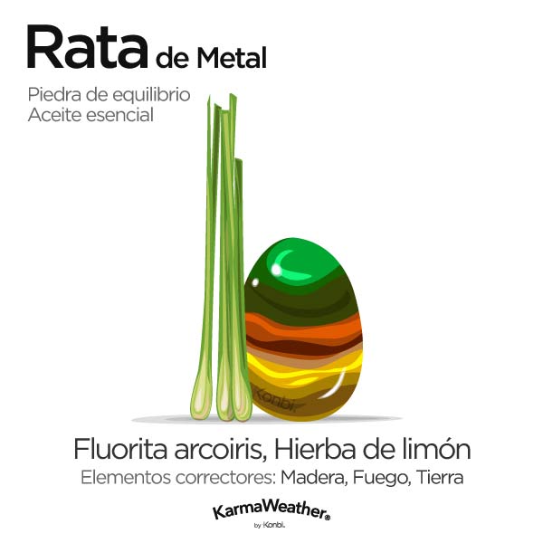 Rata de Metal: piedra de equilibrio y aceite esencial