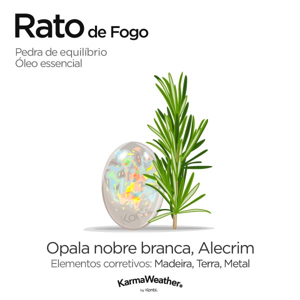 Rato de Fogo: pedra de equilíbrio e óleo essencial