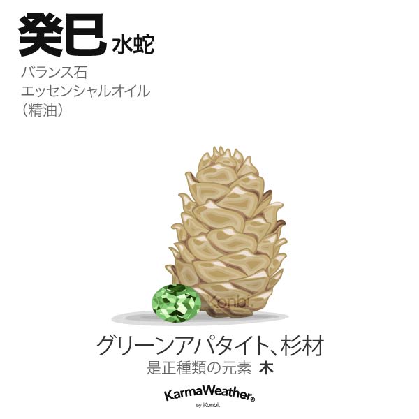 水蛇(癸巳):バランス石、エッセンシャルオイル