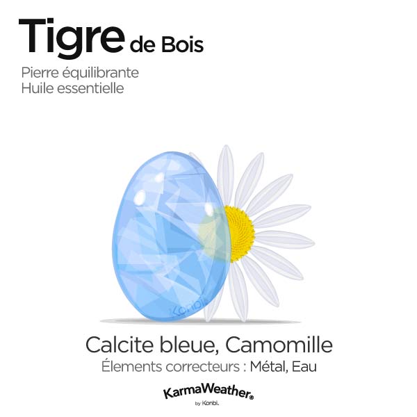 Tigre de Bois: pierre équilibrante et huile essentielle