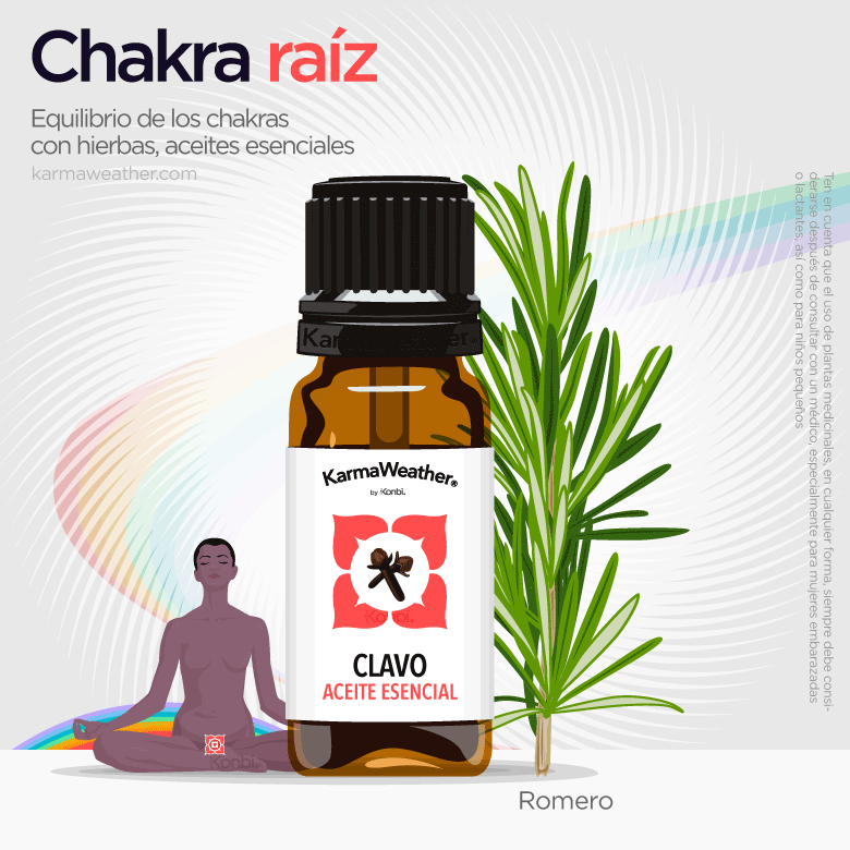 Equilibrio del chakra raíz con hierbas y aceites esenciales
