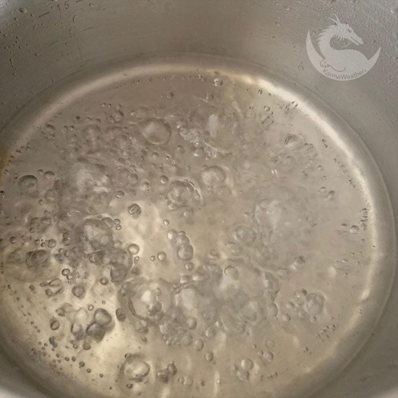 Boiling syrup