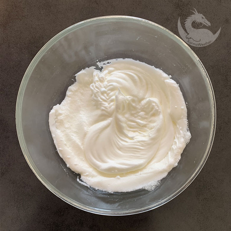 Whisked egg whites