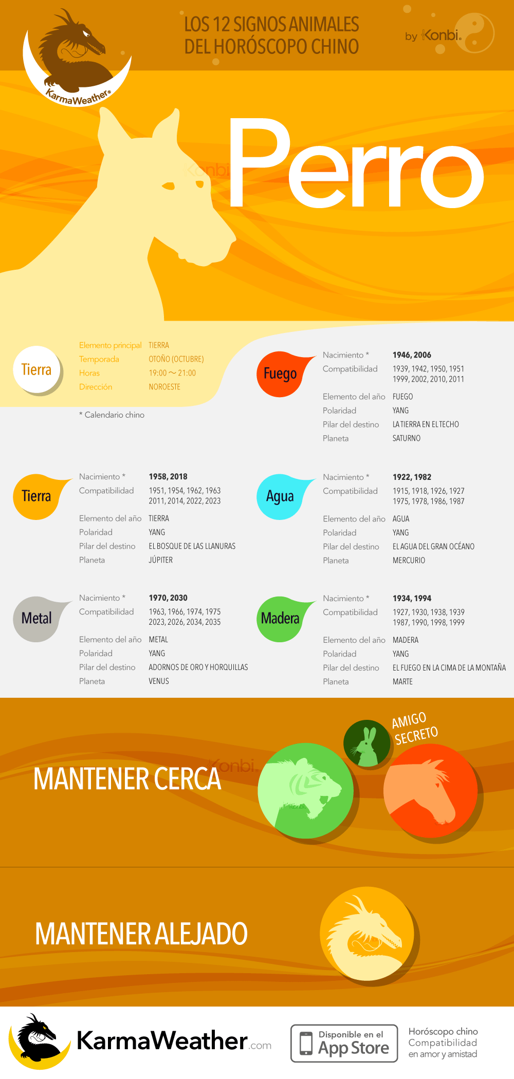 El Perro de la astrología china: infografía completa