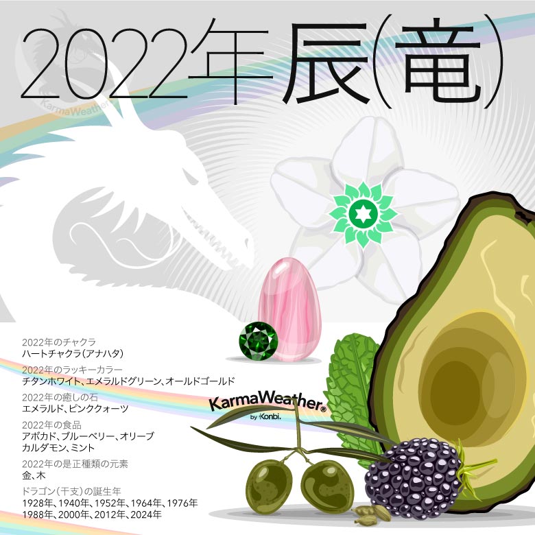 2022年のドラゴンの干支のインフォグラフィック