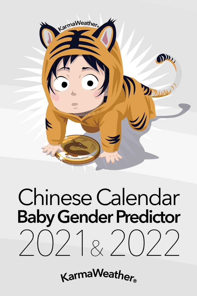 Chinese calendar conception chart 2021 and 2022