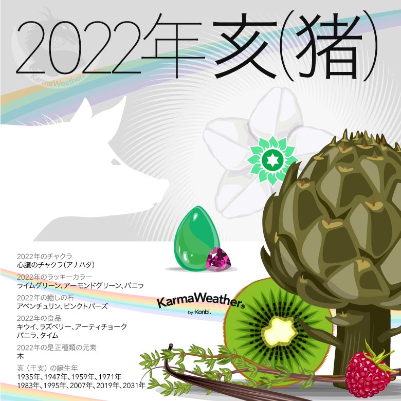 2022年の亥の干支のインフォグラフィック