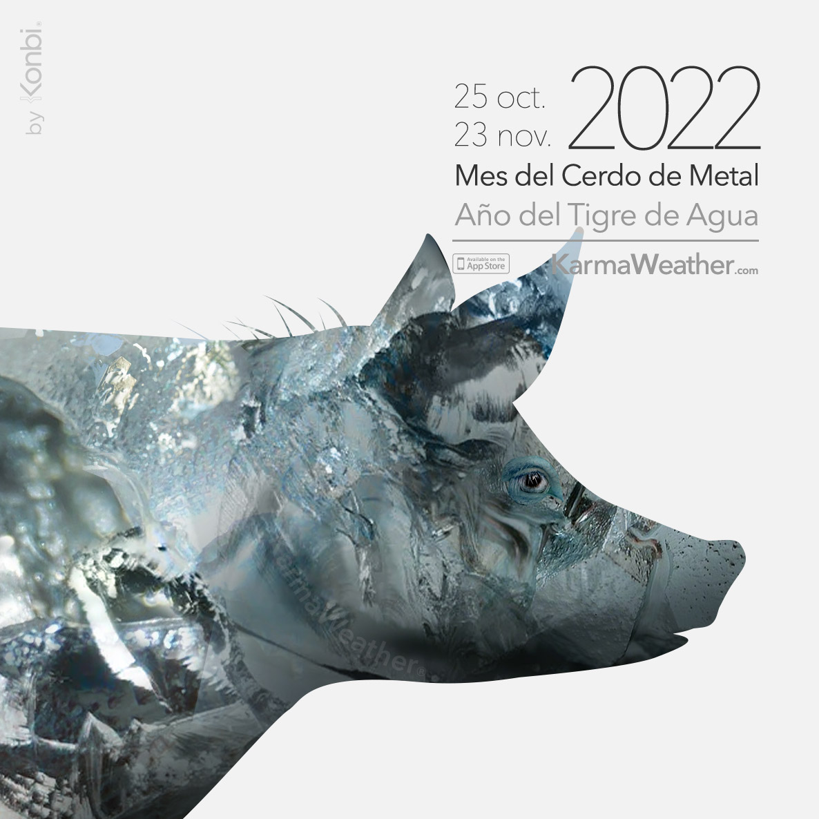 Ilustración de KarmaWeather para el Mes del Cerdo de Metal de 2022