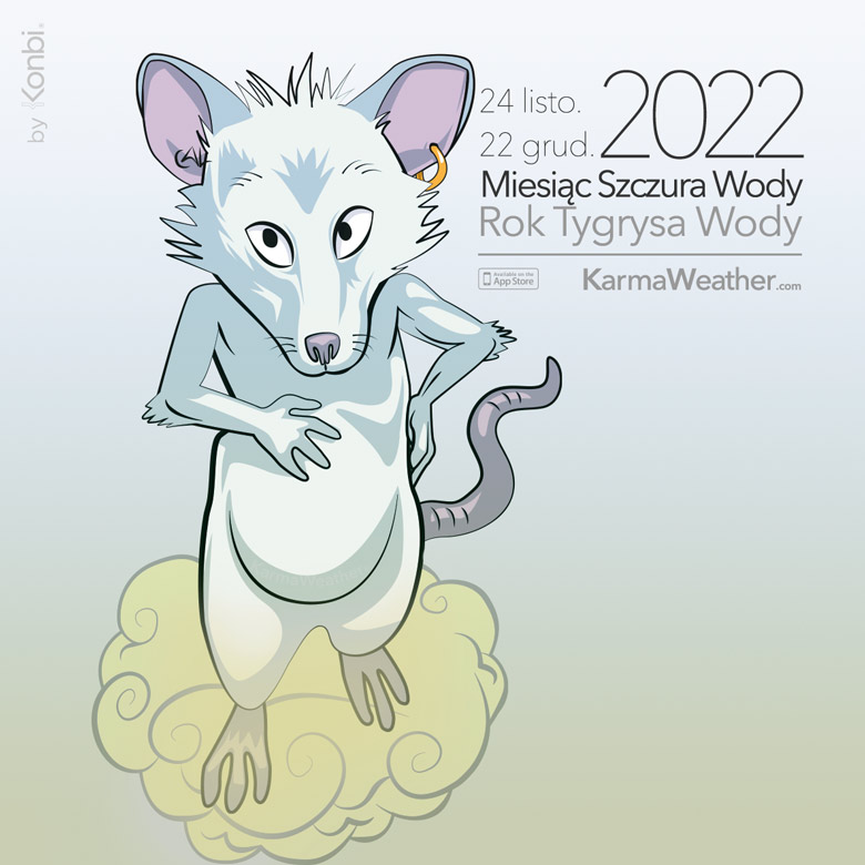 Ilustracja KarmaWeather na miesiąc Szczura Wody 2022 r