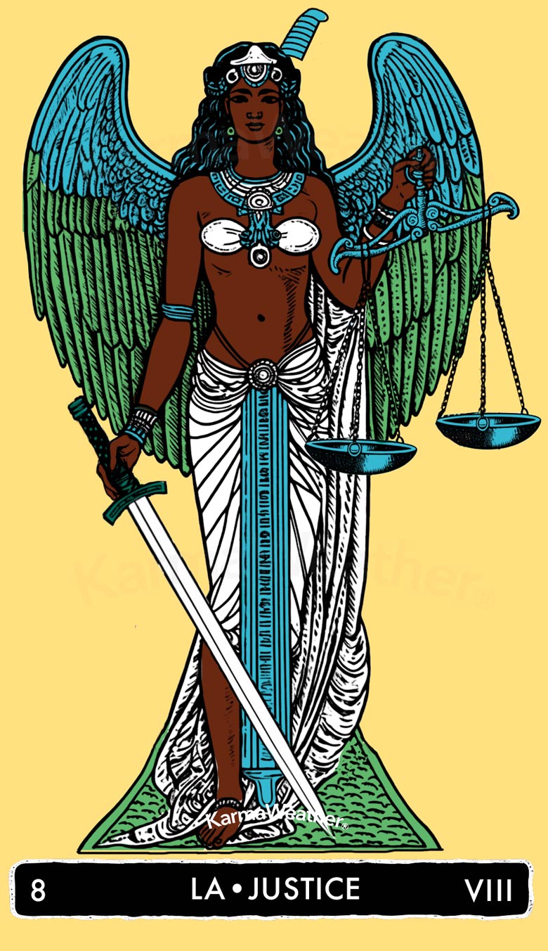 La Justice dans le tarot de Marseille - Signification