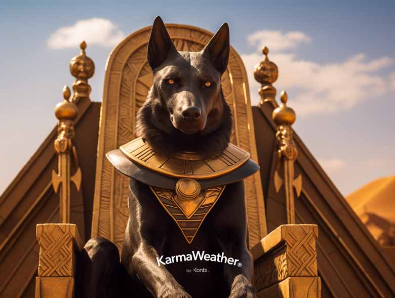 Anubis, le dieu égyptien à la tête de chien (chacal)