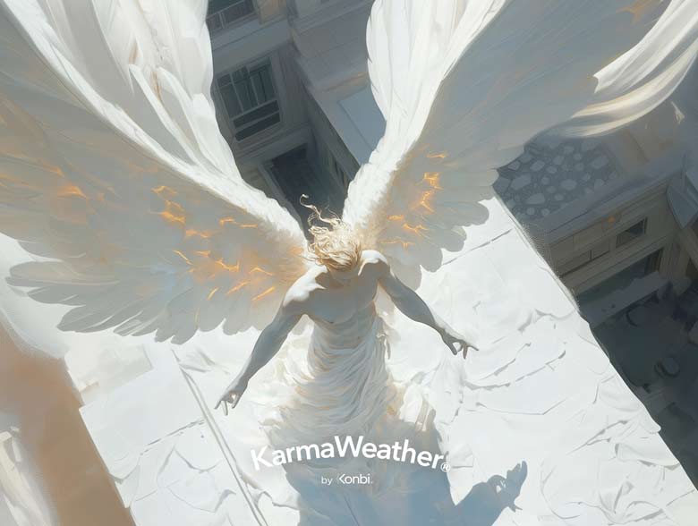 Anjo da Guarda no topo de um edifício