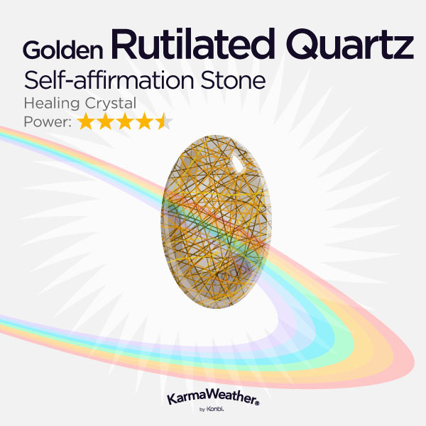 Golden rutilated quartz