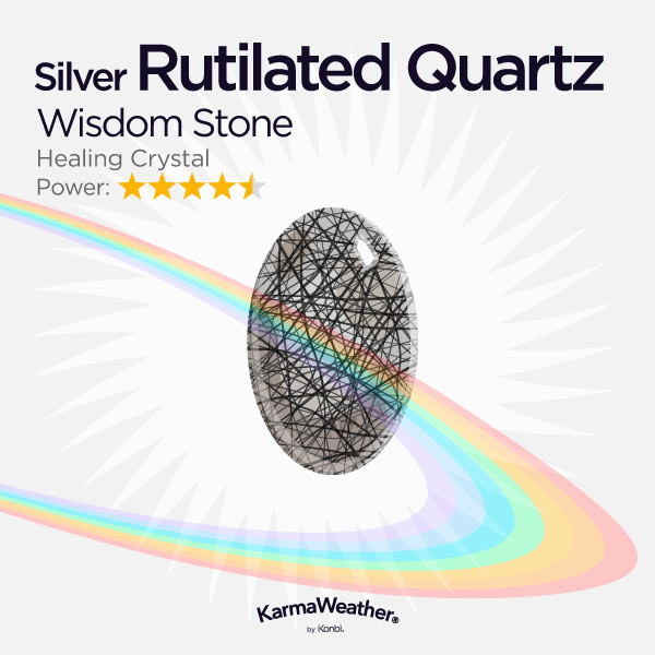 Silver rutilated quartz