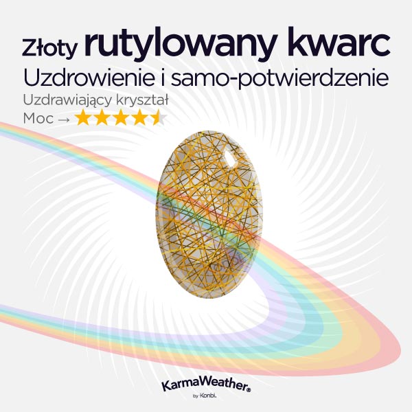 Złoty kwarc rutylowy